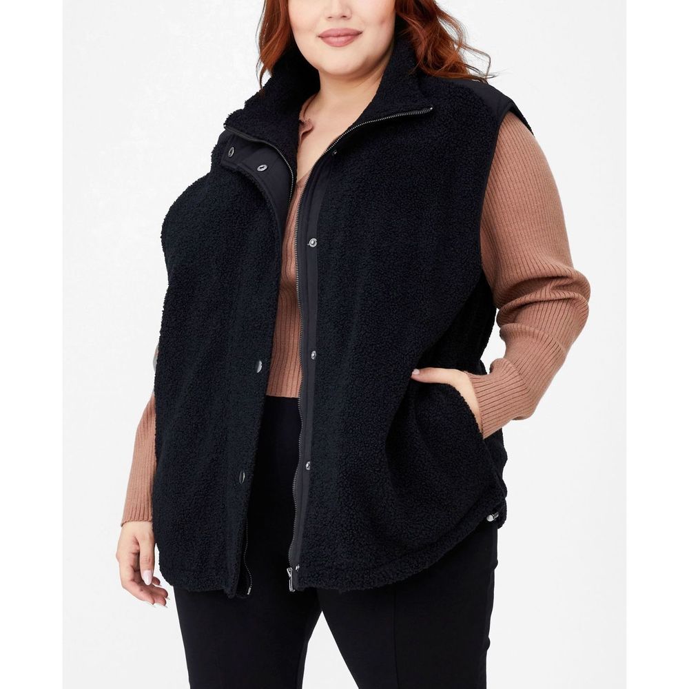 COTTON ON Womens Trendy Plus Size Cabin Fleece Vest Jacket Size 20W/22W